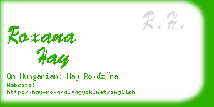 roxana hay business card